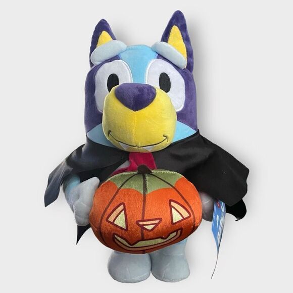 Bluey Gemmy 18.5” Greeter Halloween Vampire With Pumpkin Brand New With Tags - Picture 1 of 8